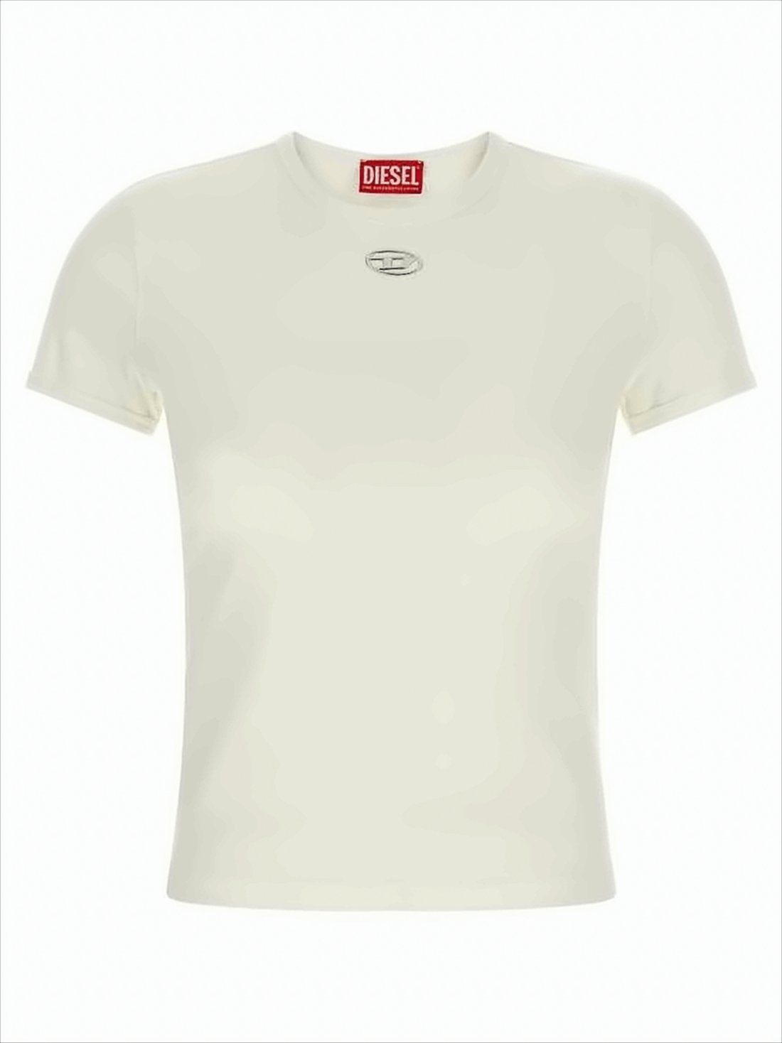 Fitted Short-Sleeve T-Shirt With Metallic Logo Detail