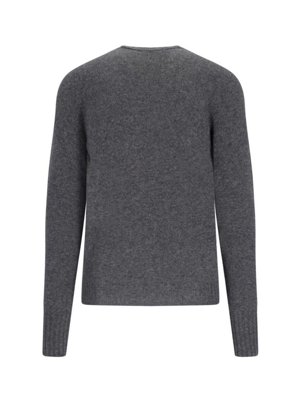 Classic Sweater In Grey Cashmere Crew Neck