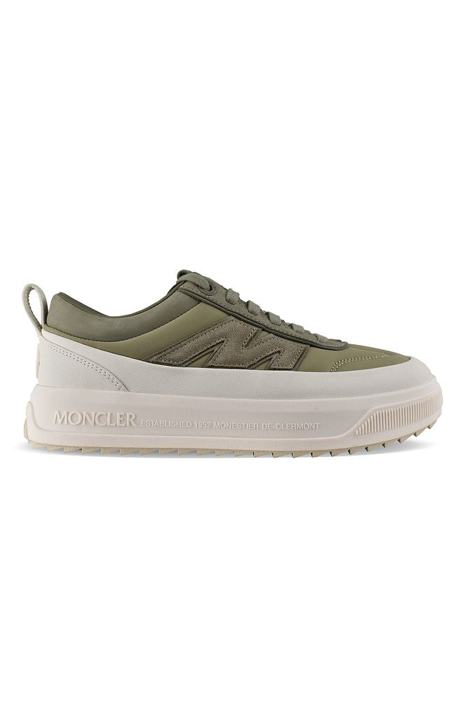 Khaki Green Nubuck Leather Sneakers