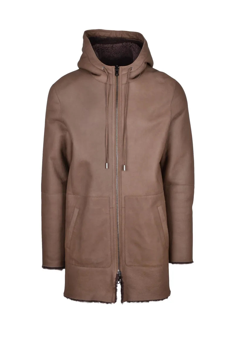 Shearling Coat - Brown