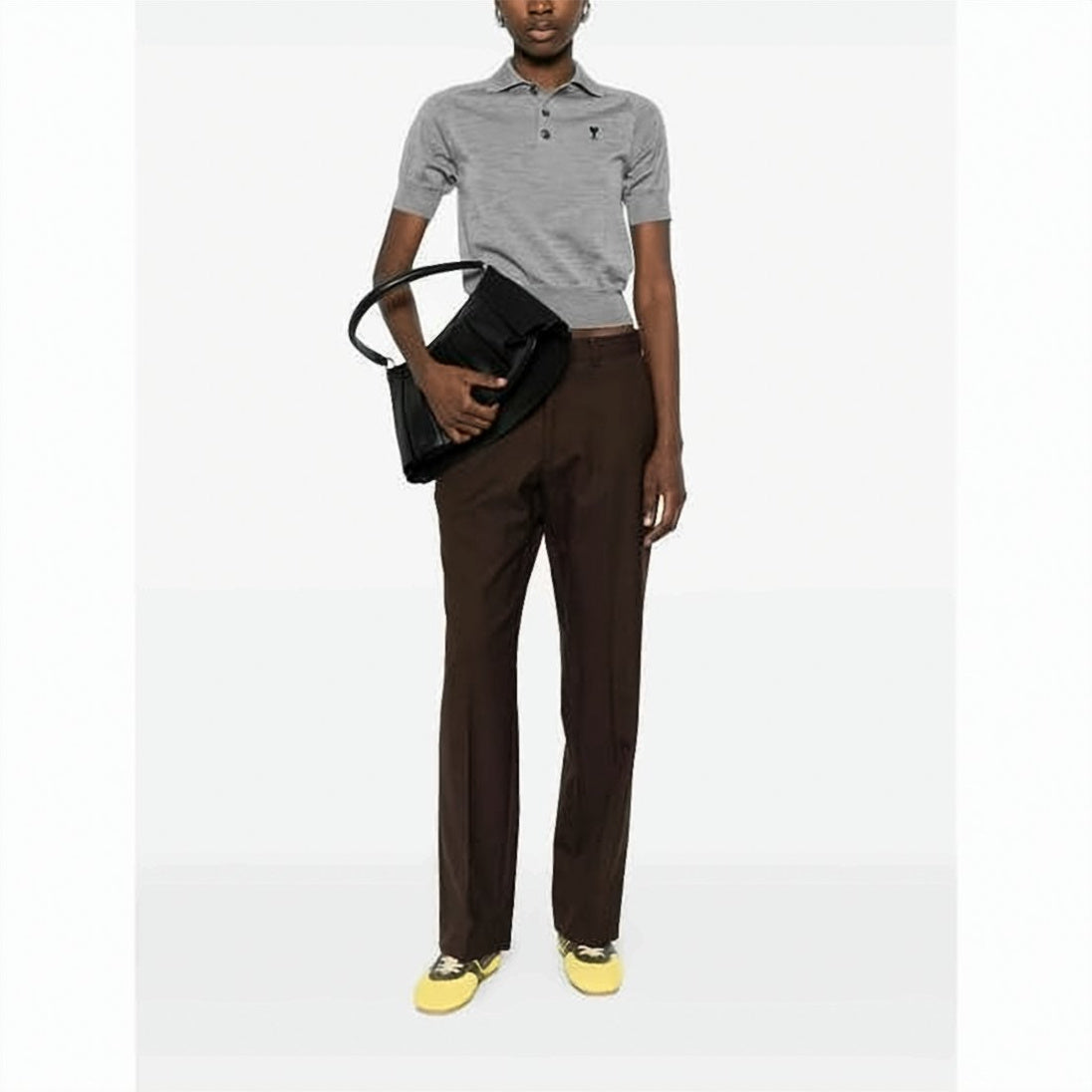 Short-Sleeved Polo Shirt in Fine Wool