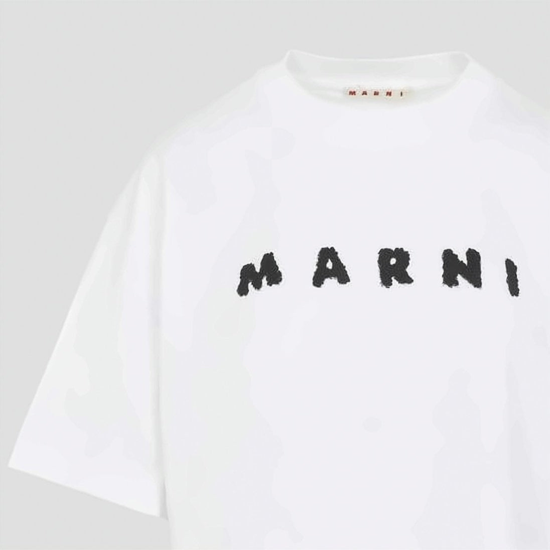 Relaxed-Fit Cotton T-Shirt with Textured Lettering