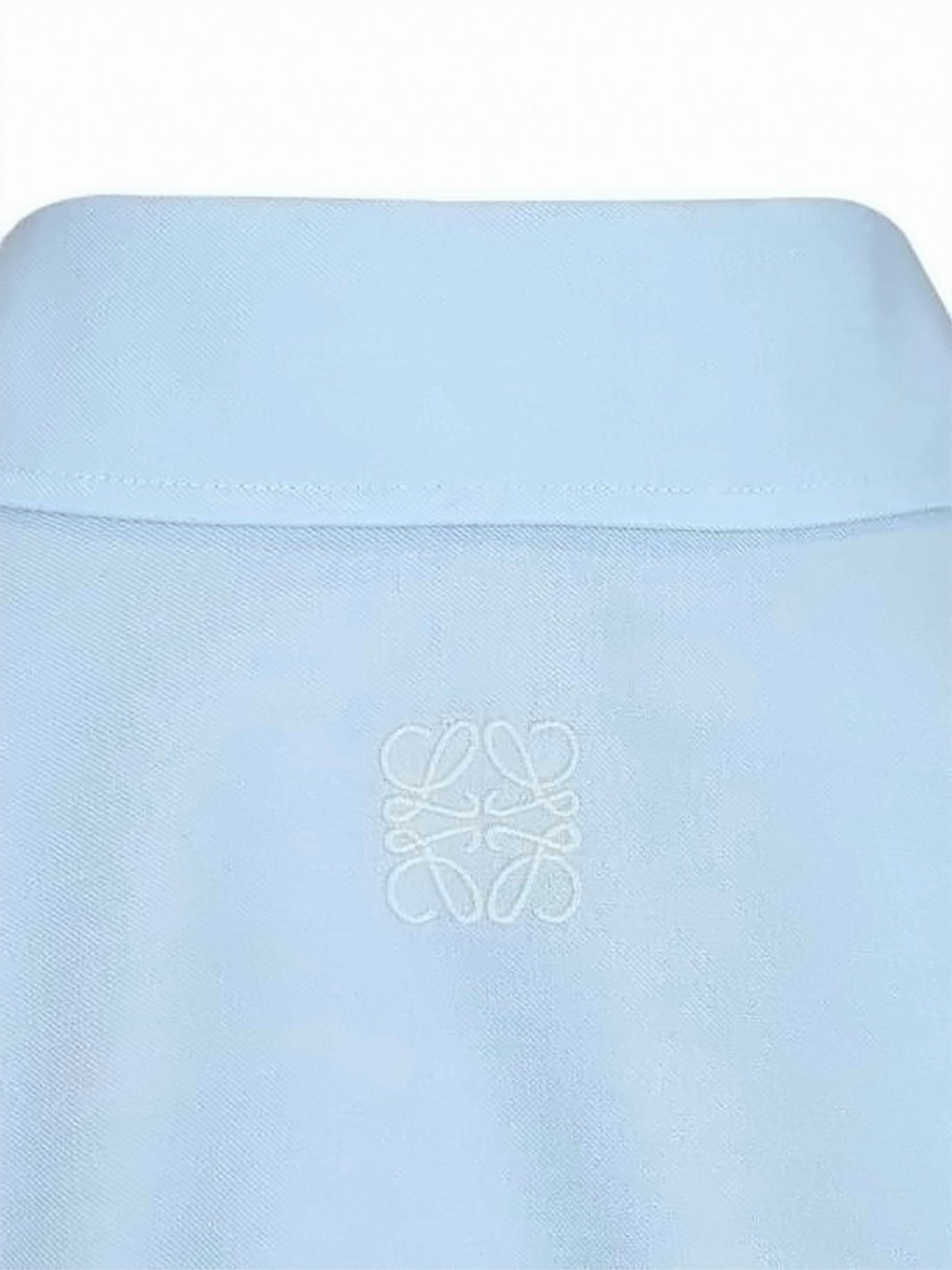 Light Blue Wool Silk Pointed Collar Shirt
