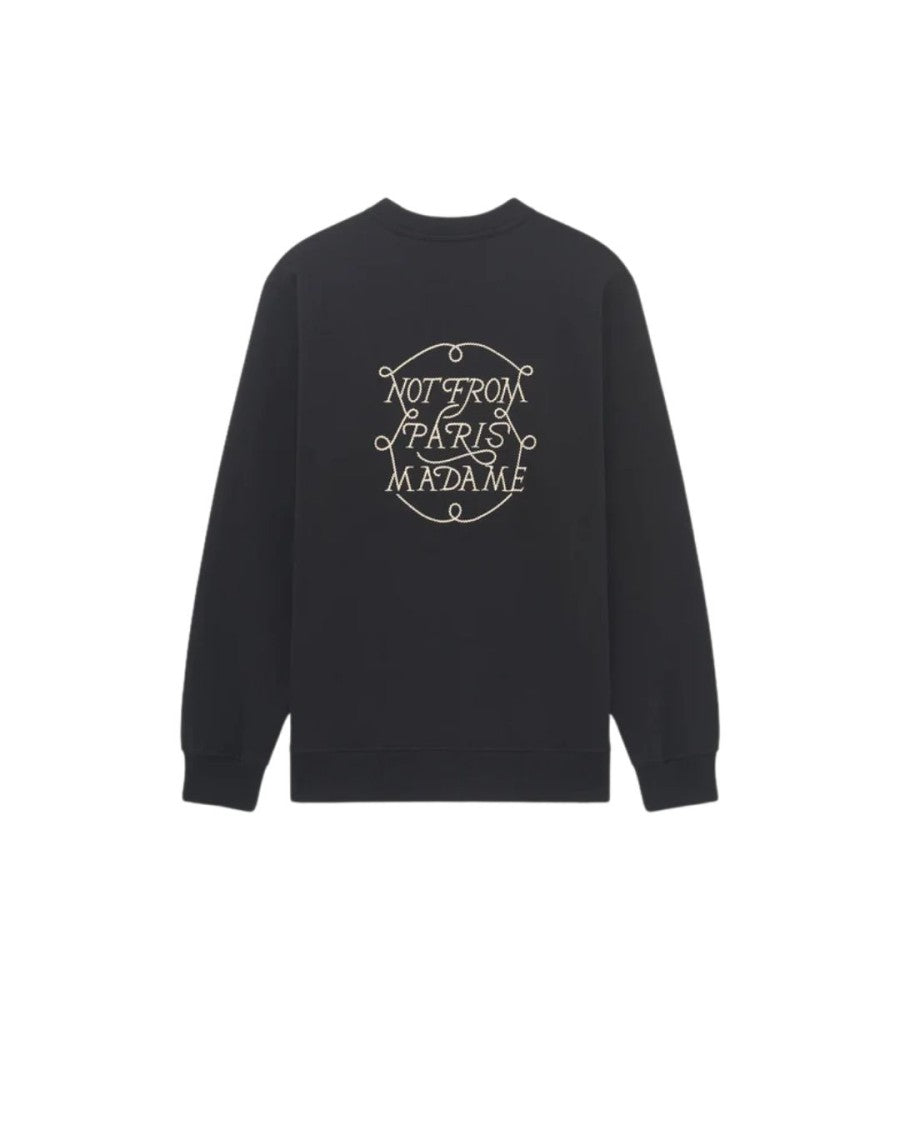 Not from Paris Madame' Black Sweatshirt