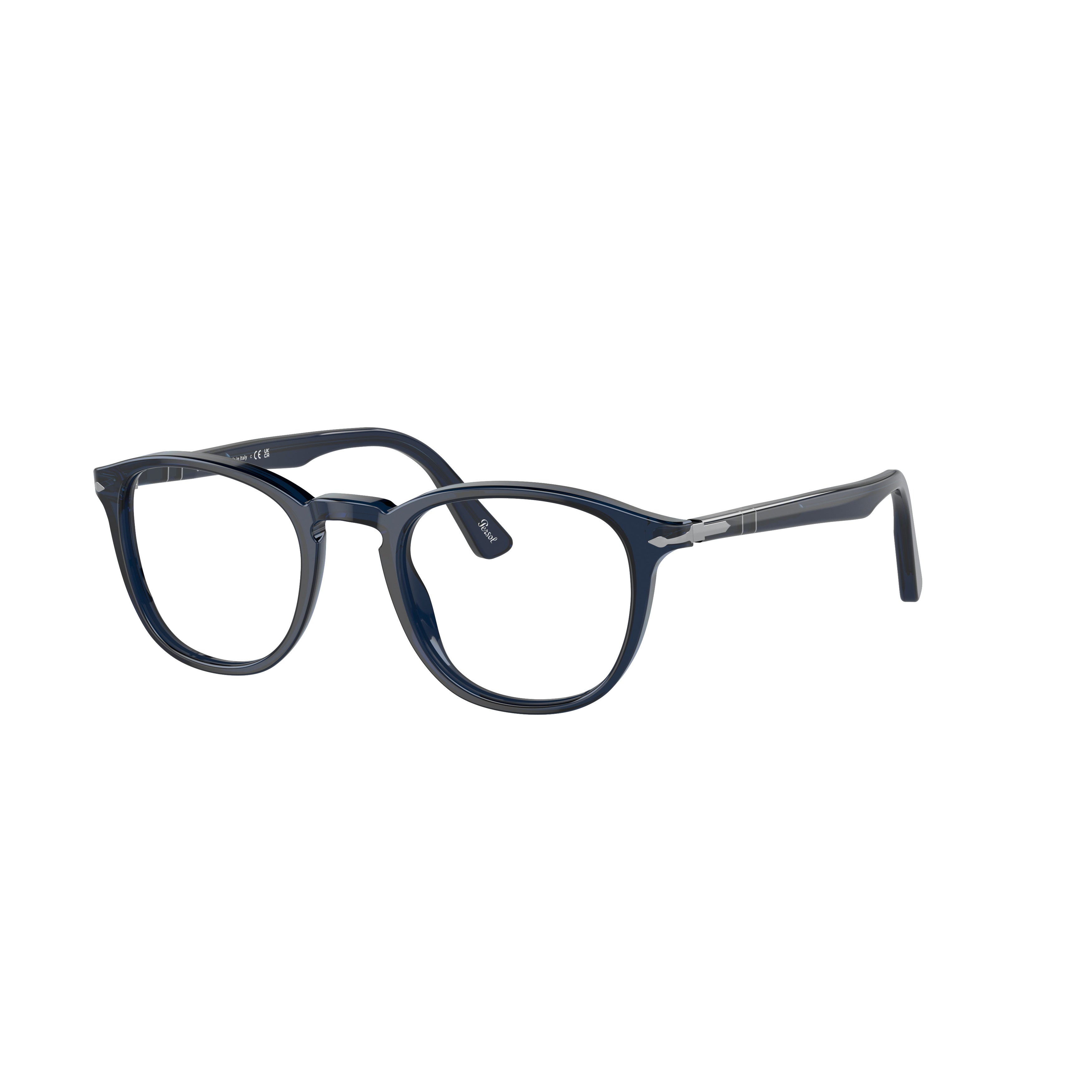 0po3143v Round Acetate Sunglasses with Metallic Accents