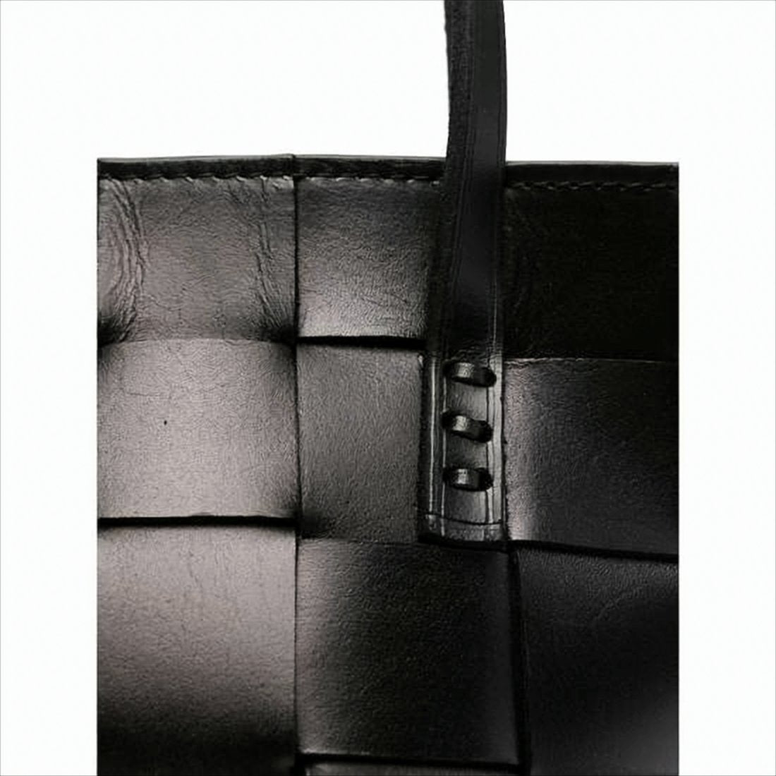 Mini Woven Tote Bag in Buffalo Leather