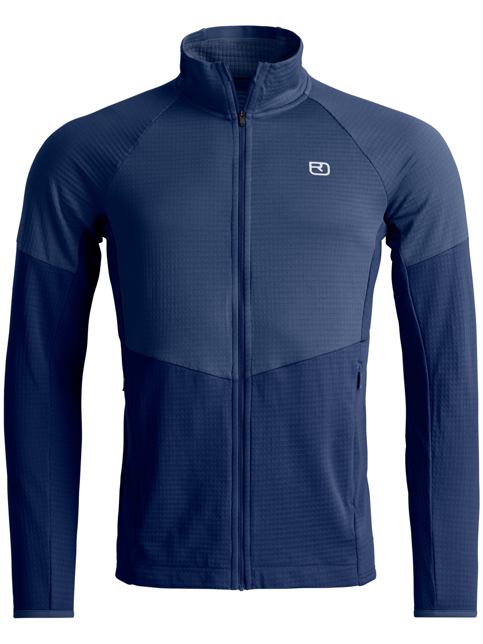 Dark Blue Fleece Light Grid Active Jacket