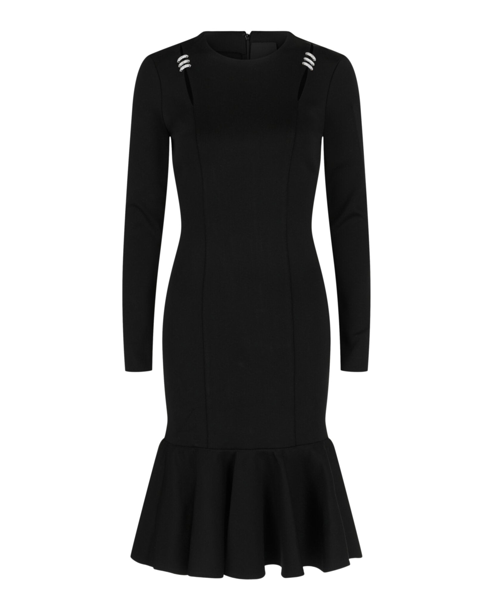 Crystal-Detailed Midi Dress