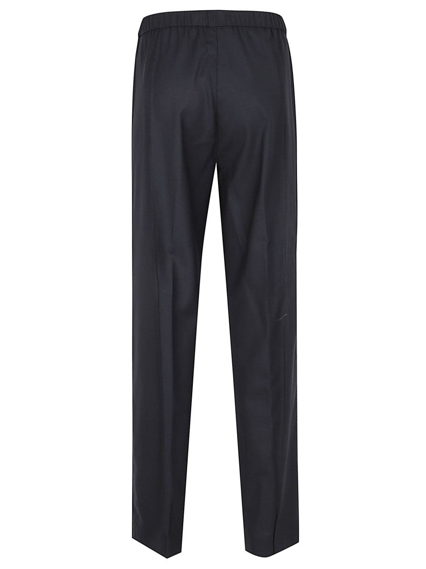 Tailored Blue Trousers With Elasticated Waistband