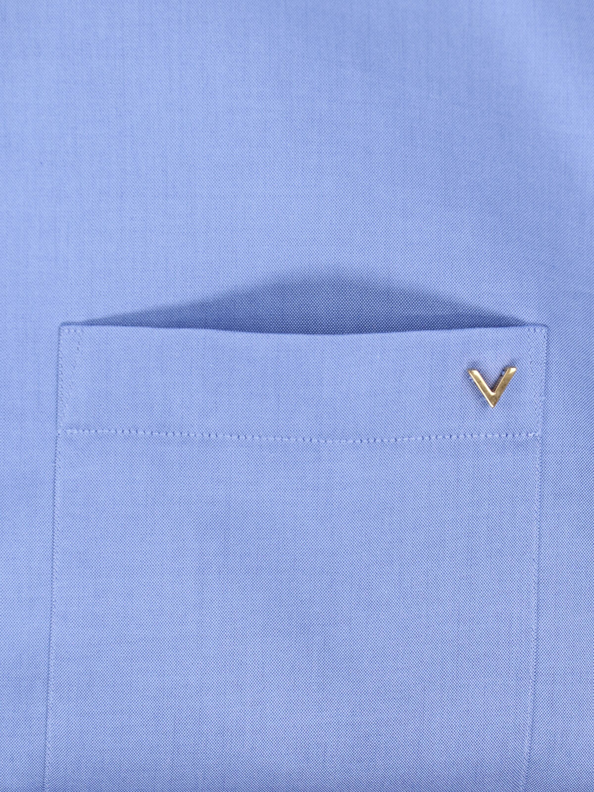Blue VGold Tailored Cotton Shirt