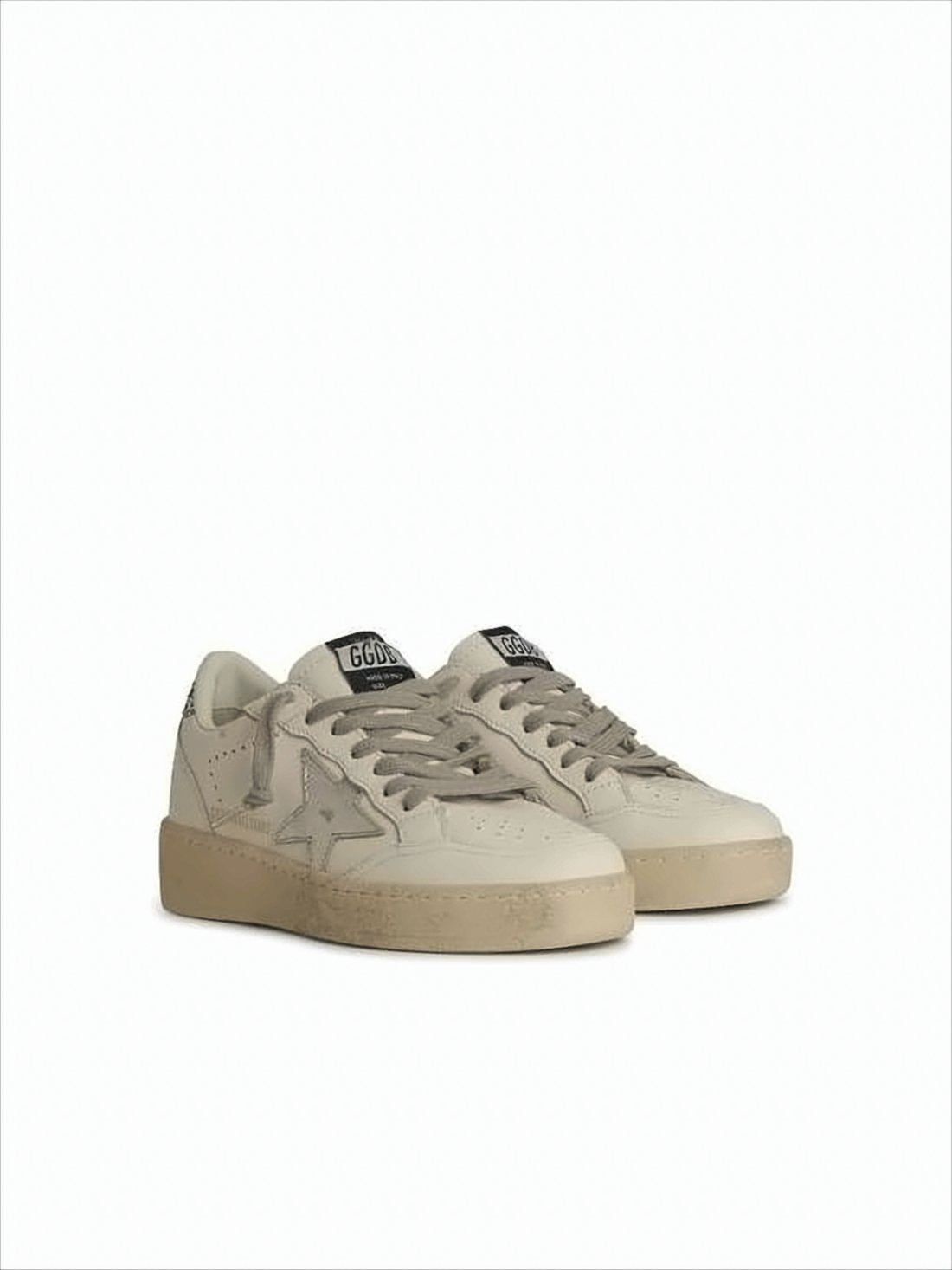 Low-Top Sneakers with Metallic Star Detail