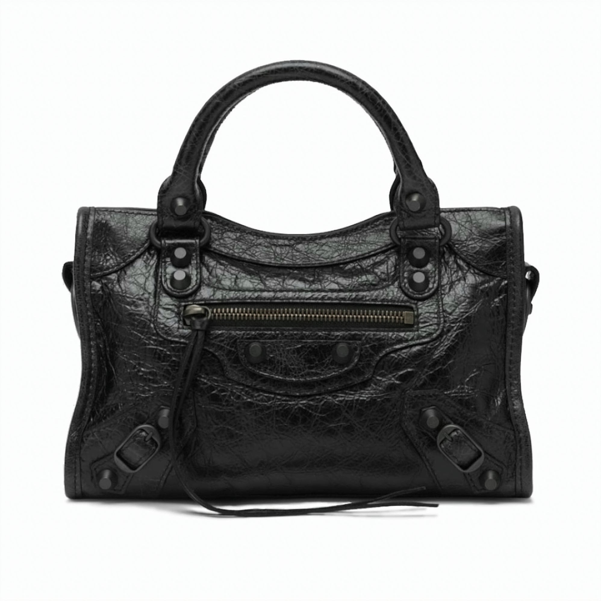 Compact Textured Lamb Leather Mini Handbag