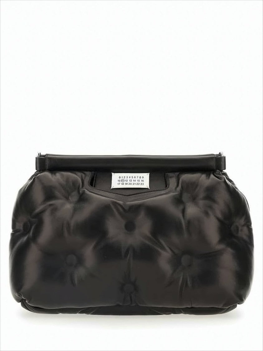 Tufted Leather Tote Bag With Adjustable Strap And Structured Handle