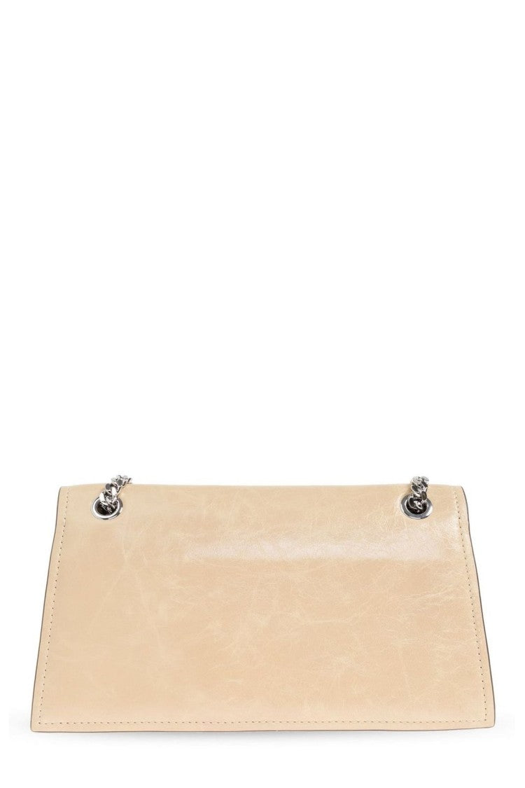 Beige Baguette Shoulder Bag