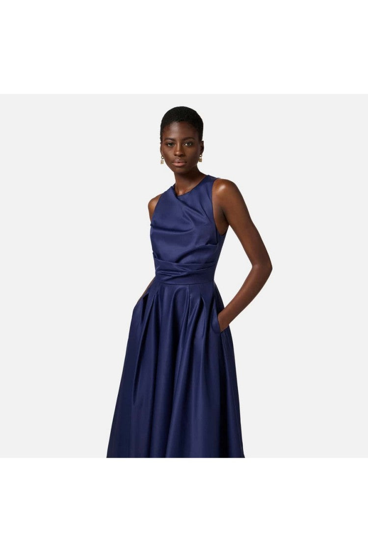 Draped Bodice Evening Dress