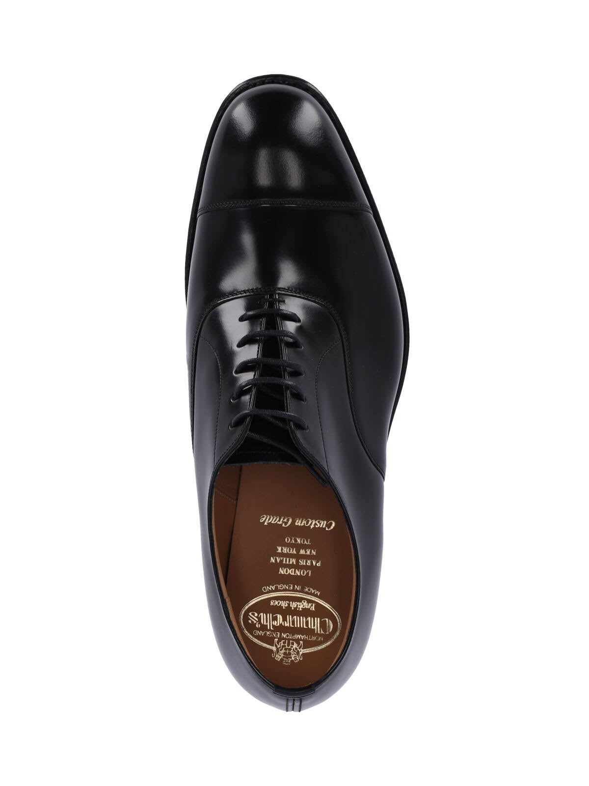 Black Consul Polished Leather Derby Shoes