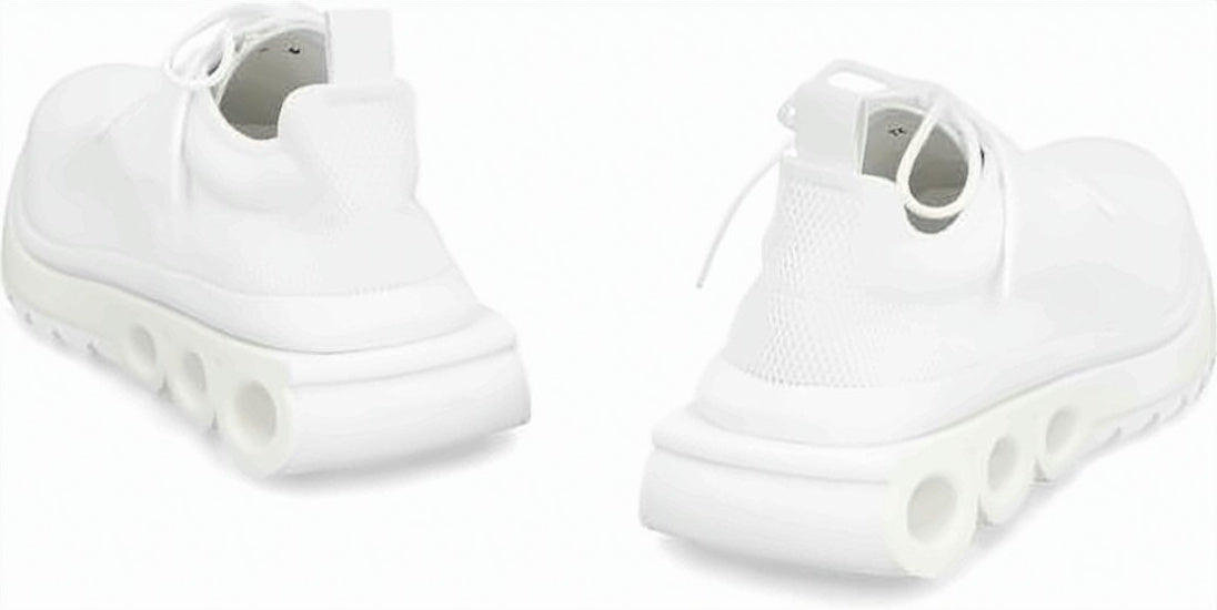 Sole Sneakers with Knit Upper