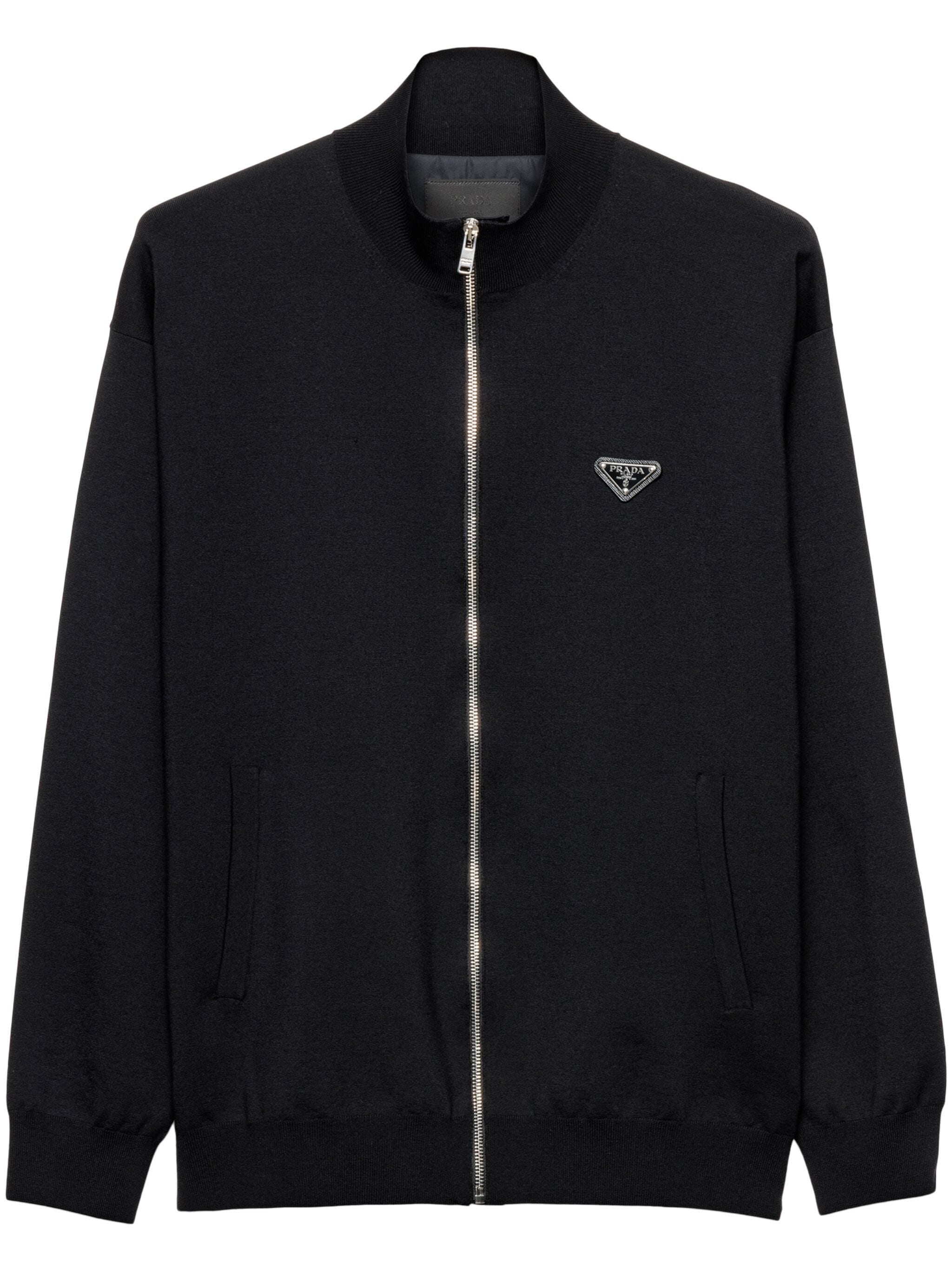 Black Cardigan Overfit Virgin Wool Cardigan
