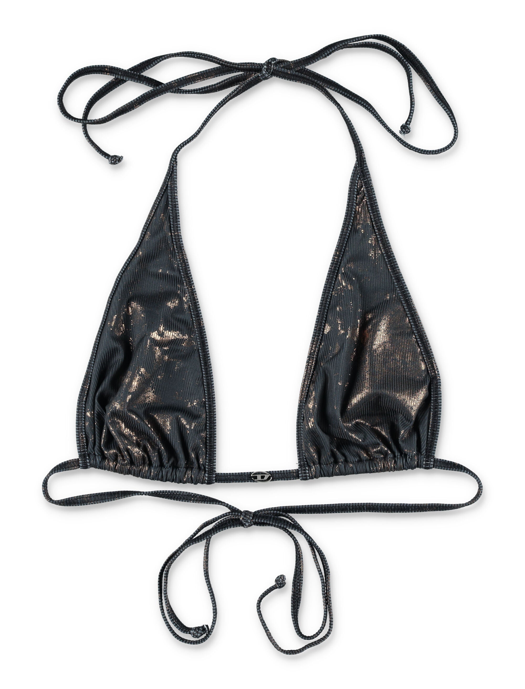 Corinne-Utlt Metallic Triangle Bikini Top