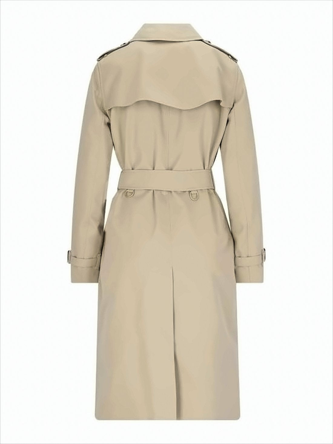 Double-Breasted Cotton Trench Coat With Tortoiseshell Buttons