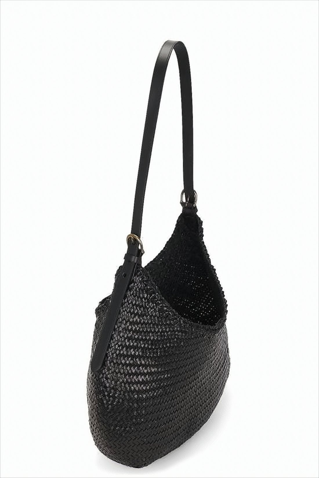Buffalo Leather Crescent Shoulder Bag
