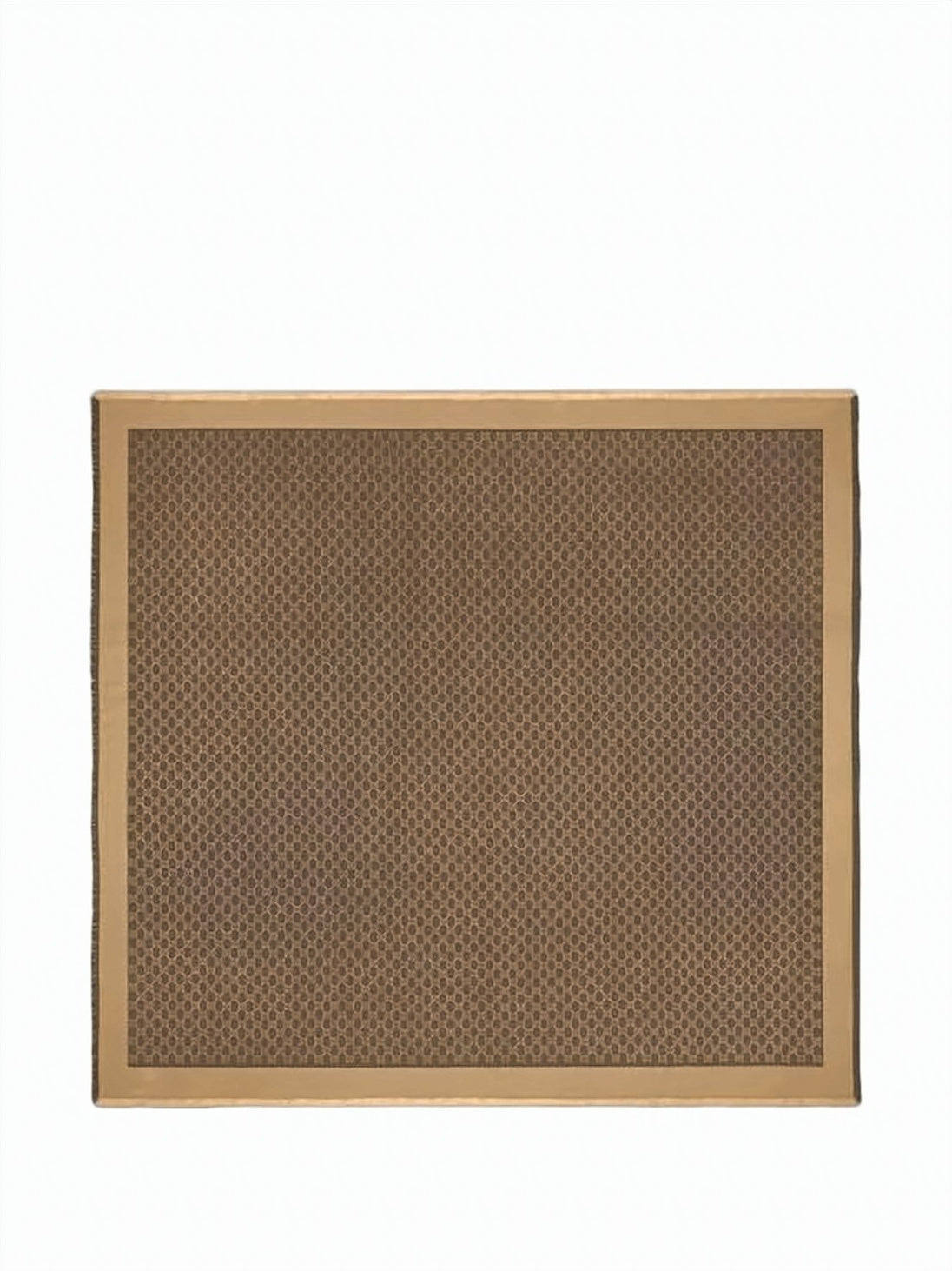 Rectangular Geometric Pattern Scarf in Brown Palette