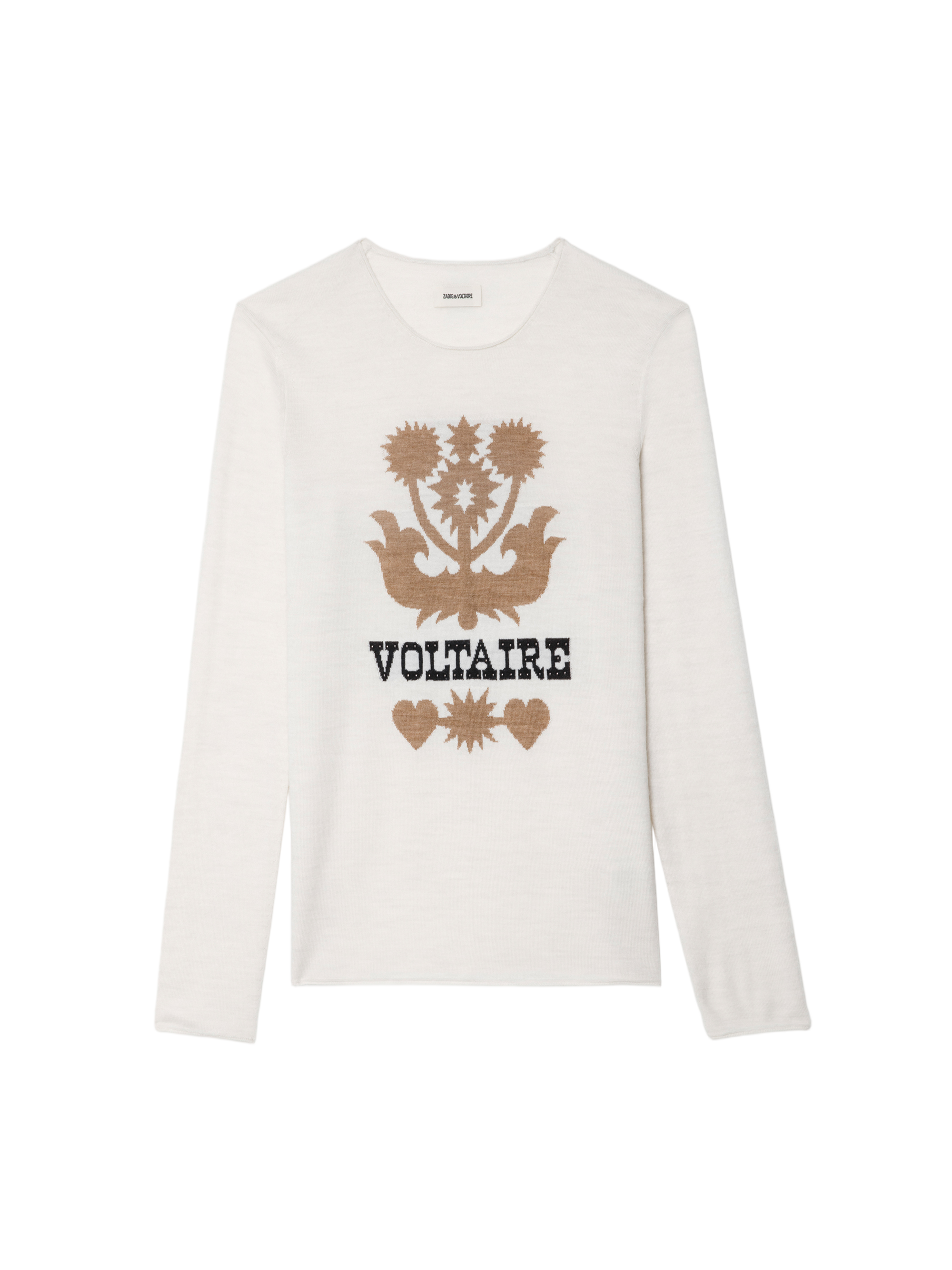 Wool Sweater With Central Graphic Design