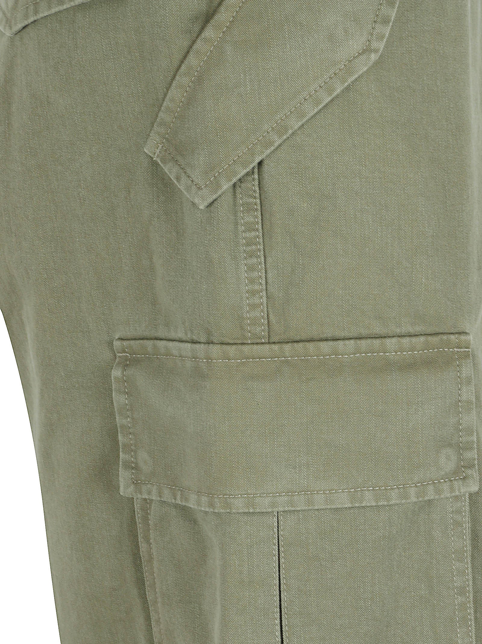 High-Waisted Oversized Cotton Trousers with Utility Pockets