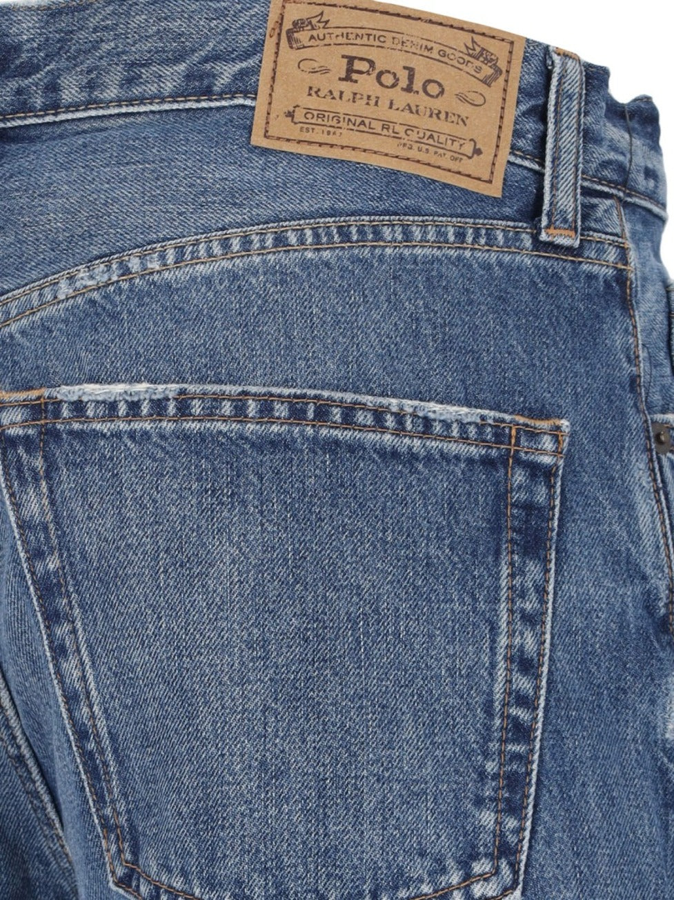 Straight Fit Destroyed Jeans – Blue