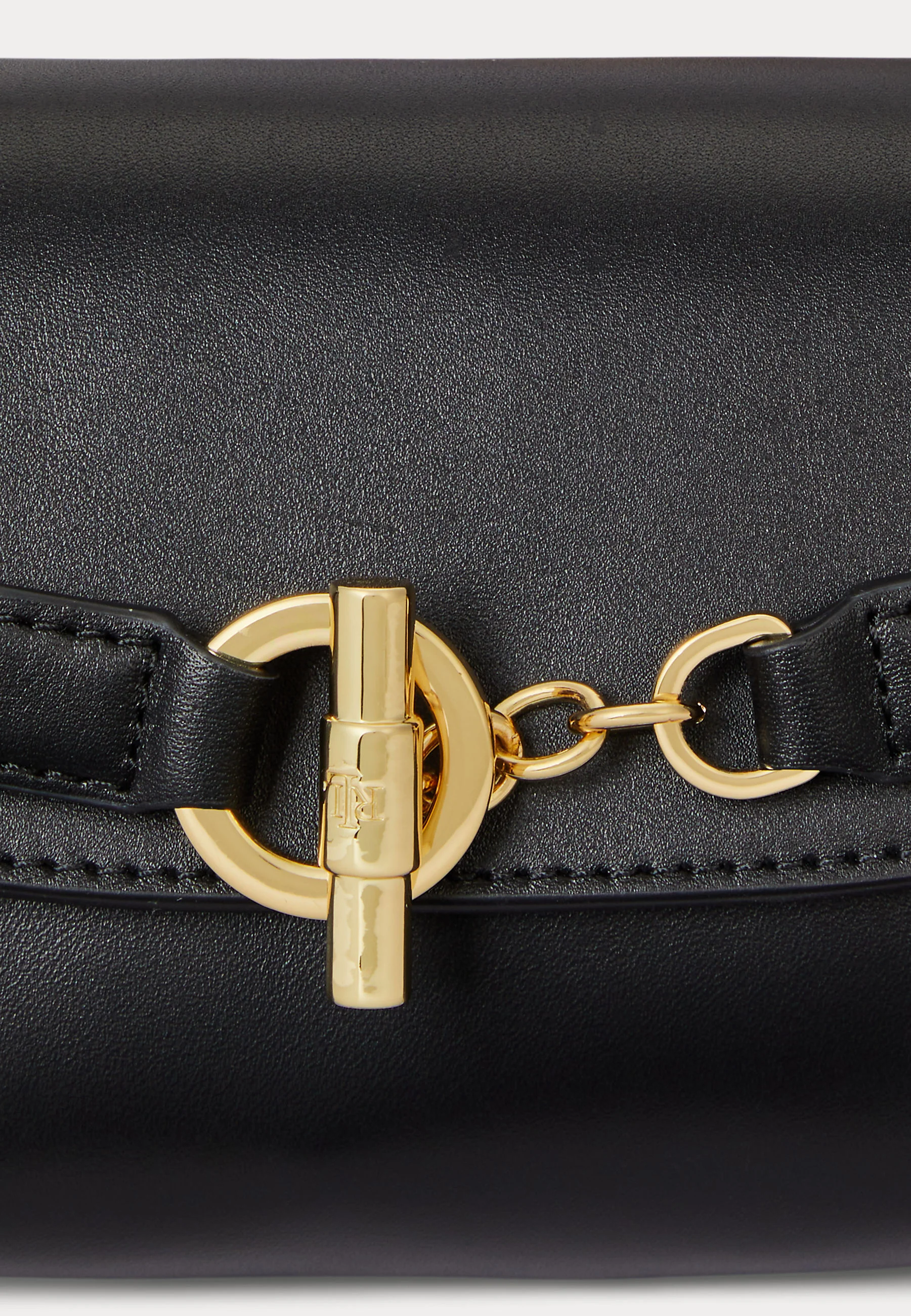 Black Smooth Leather Crossbody Bag