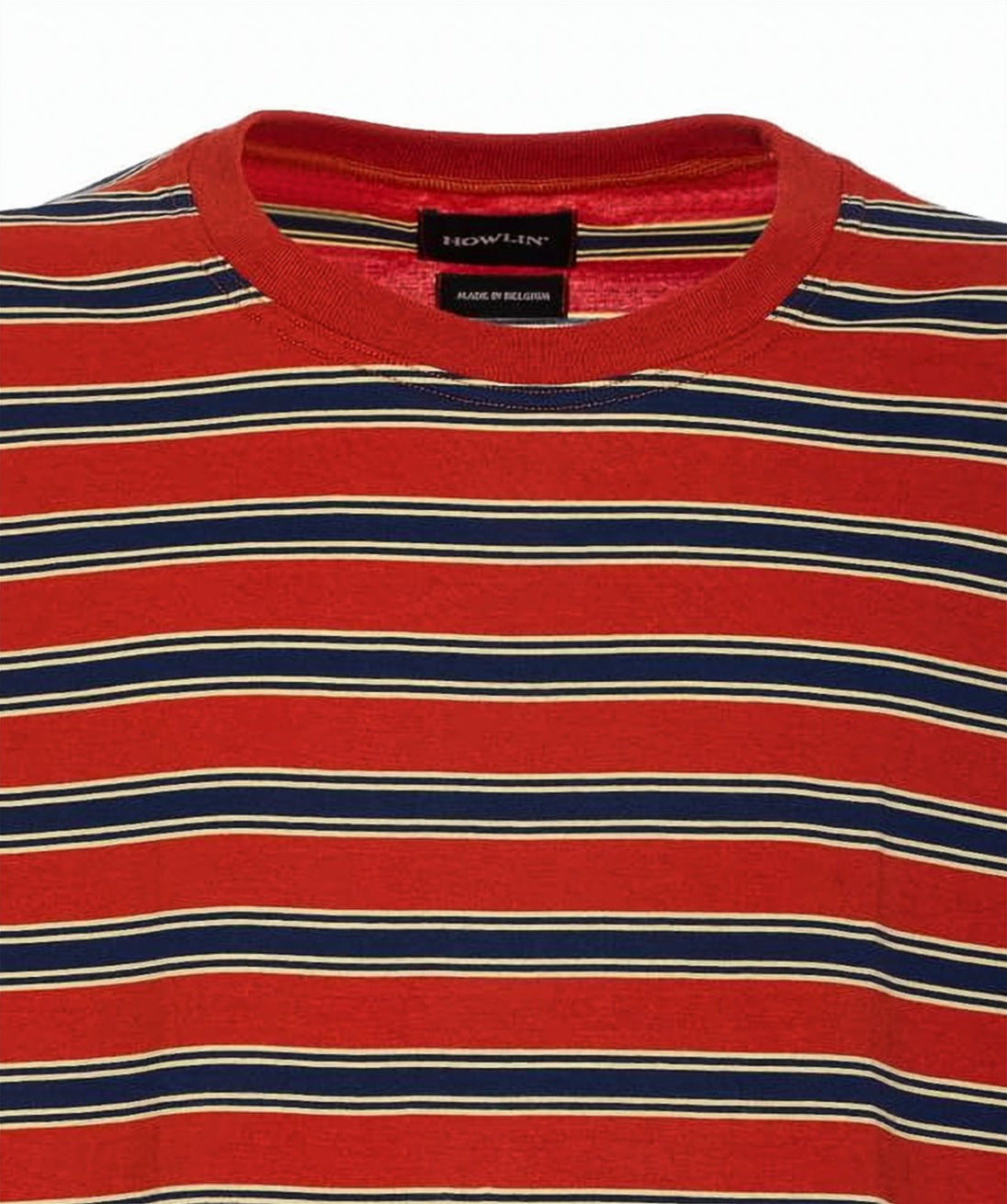 Short-Sleeved Striped T-Shirt with Classic Neckline