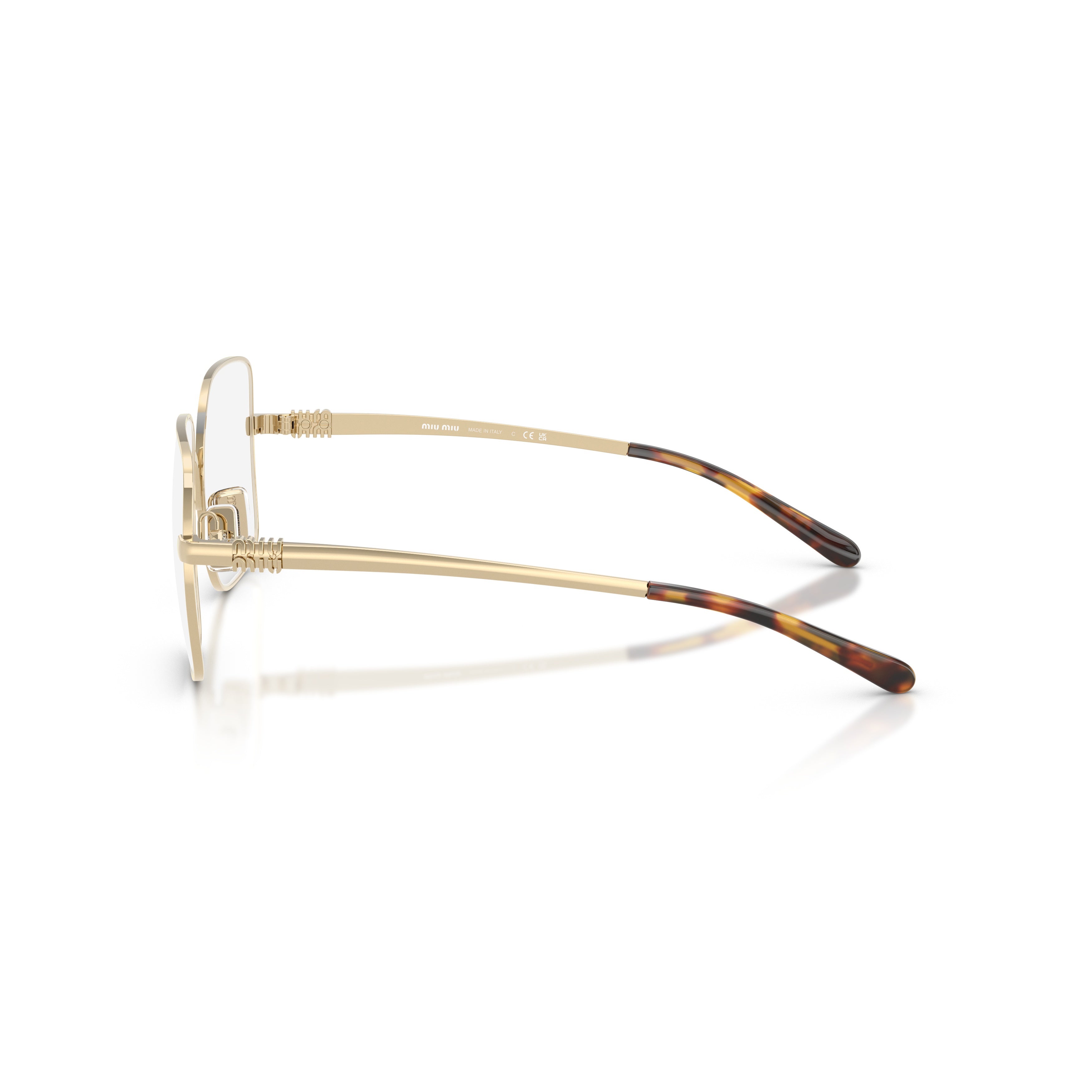 0mu 51yv Square-Frame Gold Metal Sunglasses