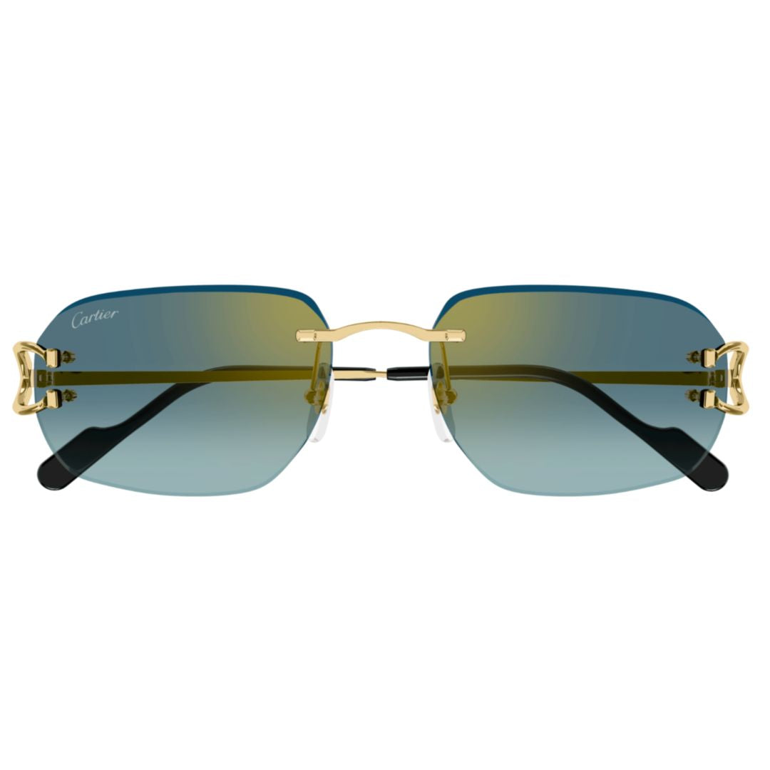 Rimless Gradient Lens Sunglasses With Loop Detail
