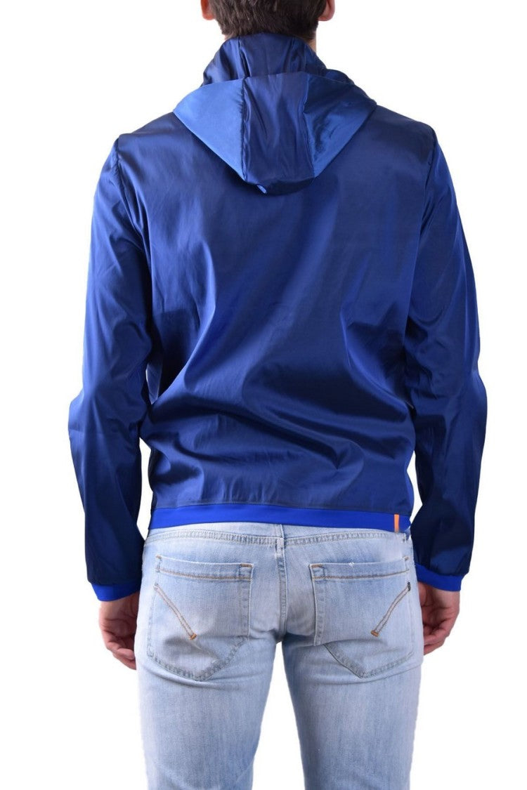 Fitted Blue Zip-Up Sweatshirt