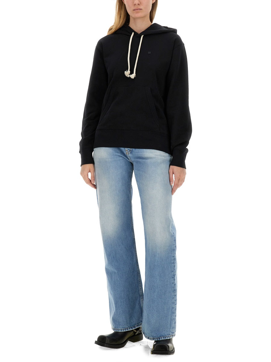 Relaxed Fit Sweatshirt With Hood And Face Patch Detail