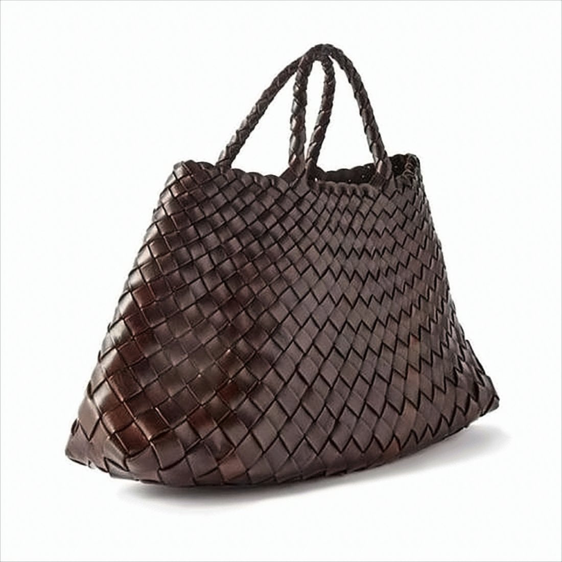Woven Buffalo Leather Tote Bag