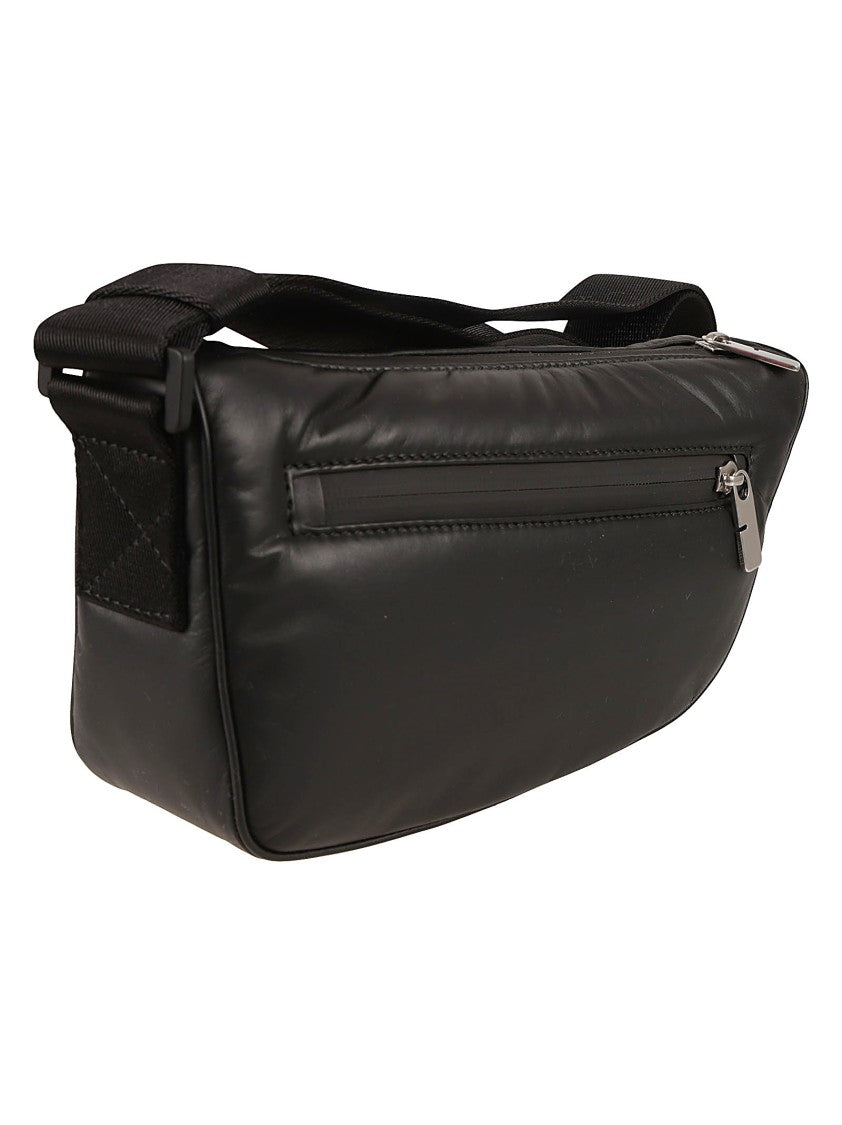Smooth Leather Shoulder Bag With Design