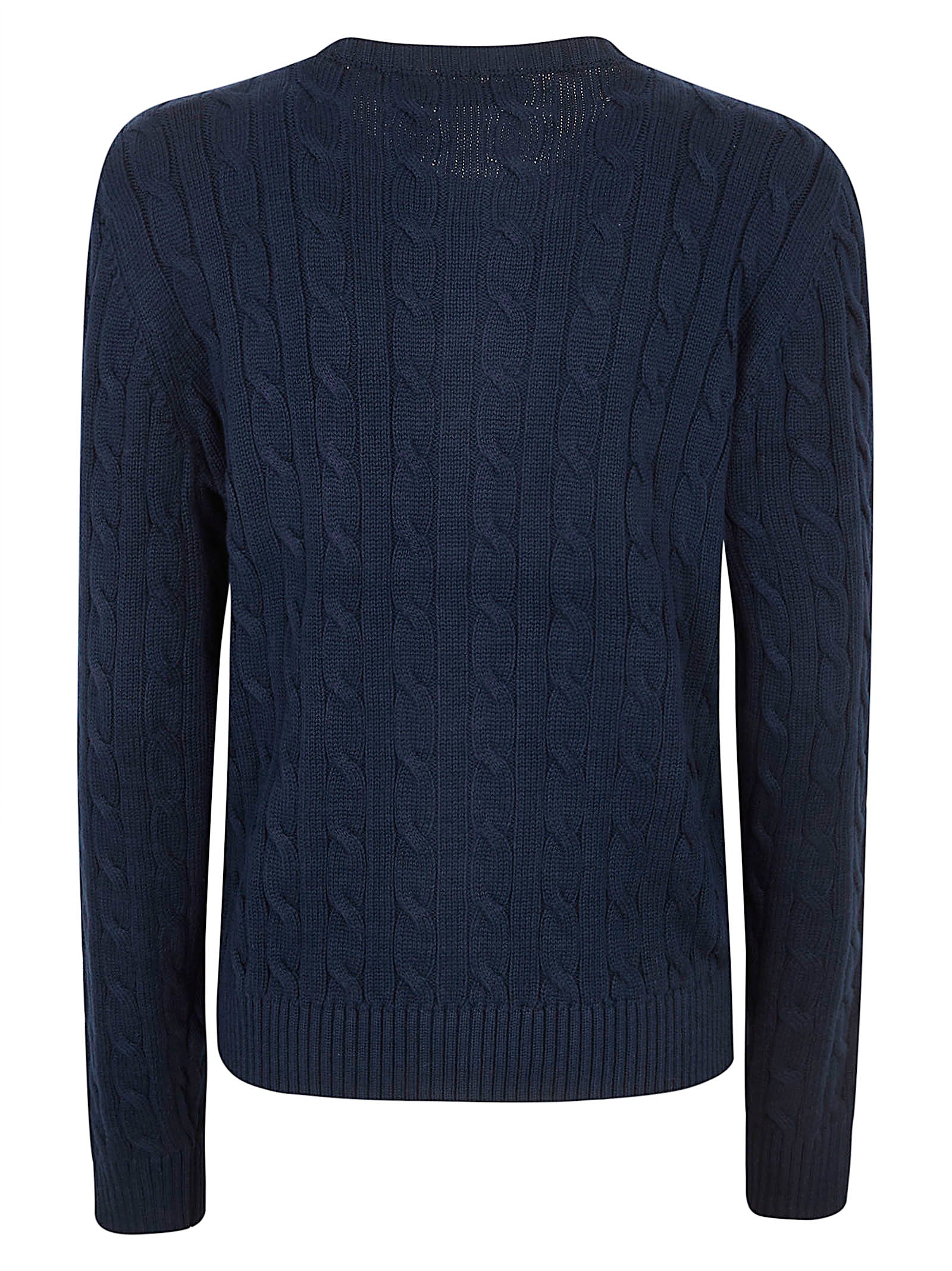 Navy Blue Cable-Knit Cardigan