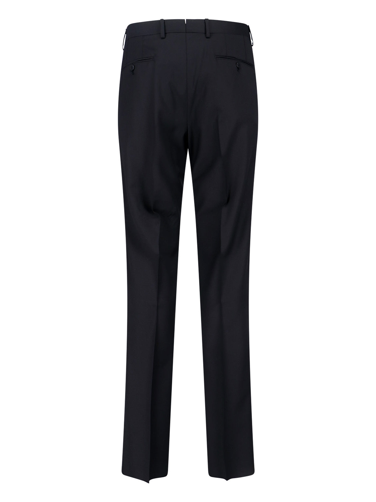 Black Wool Single-Breasted Suit, Dark Shade