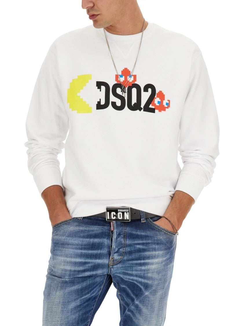 Relaxed-Fit White Sweatshirt