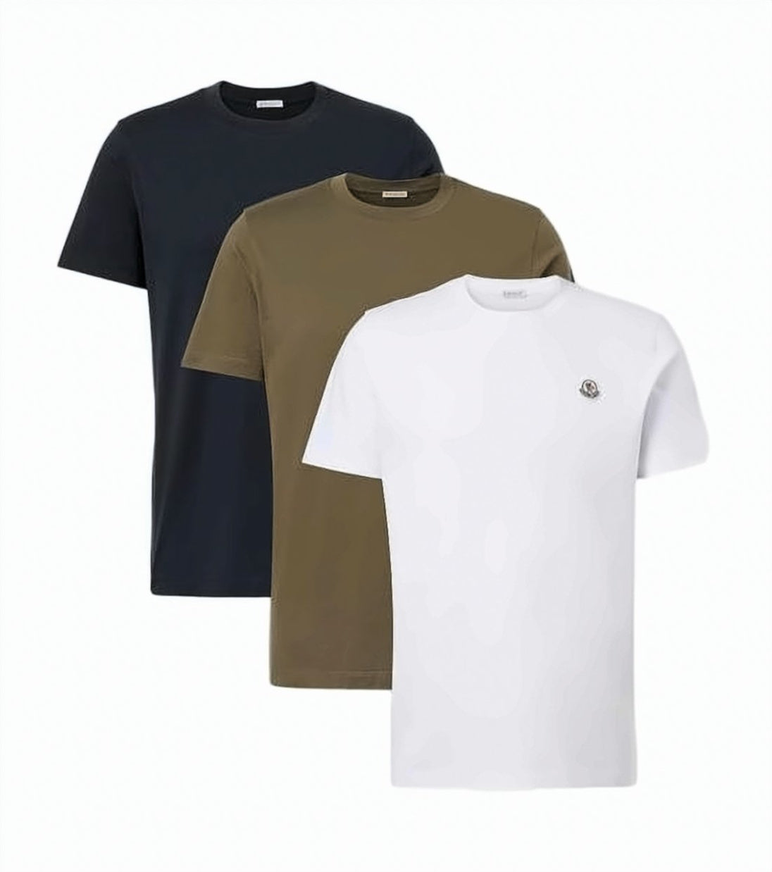 Short-Sleeve Crew Neck T-Shirt Set in Solid Colors
