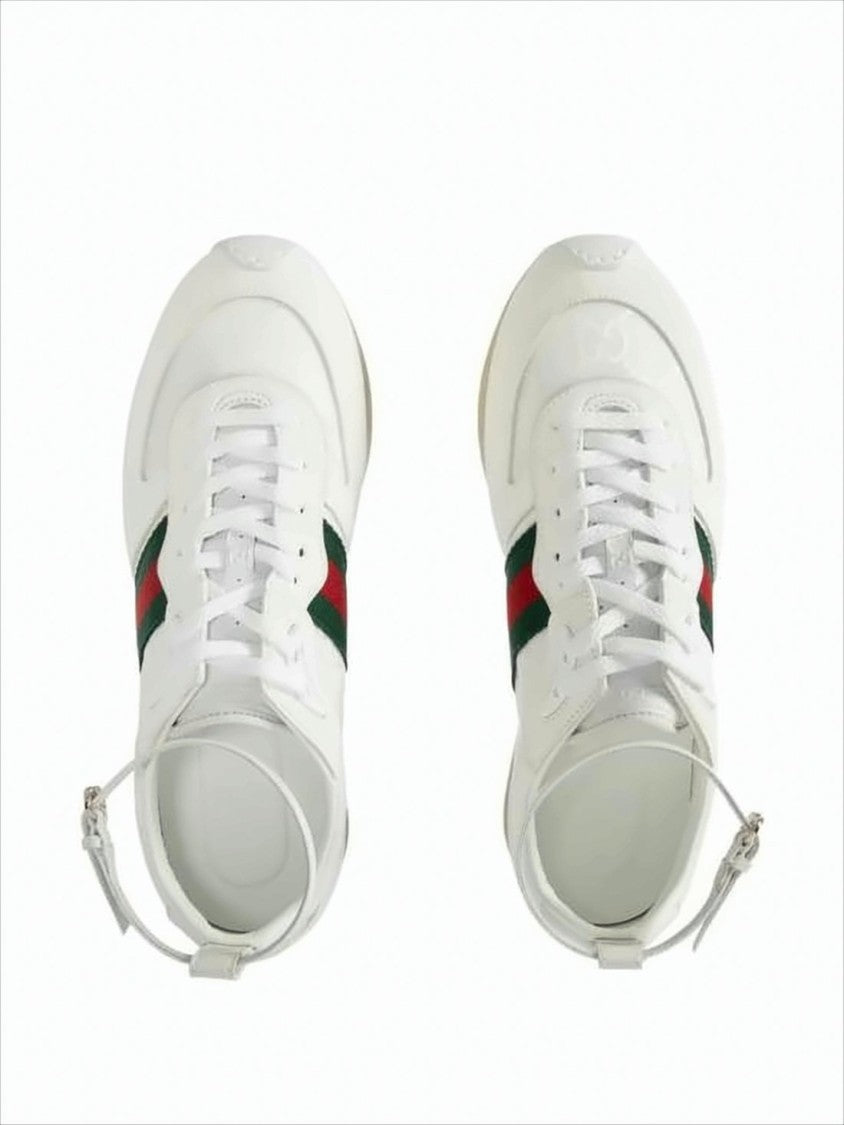 Ankle Strap Detail in White Sneakers