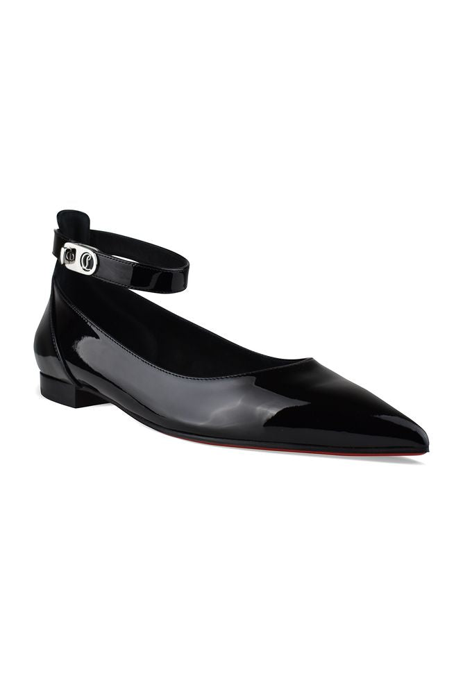 Pointed Toe Ballerinas With Ankle Strap