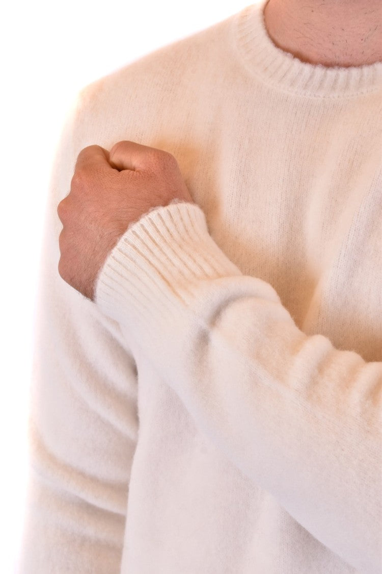 Soft White Wool Sweatshirt