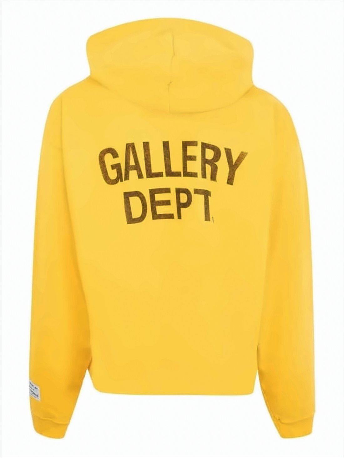 Cropped Hoodie with Distressed Gallery Dept. Print