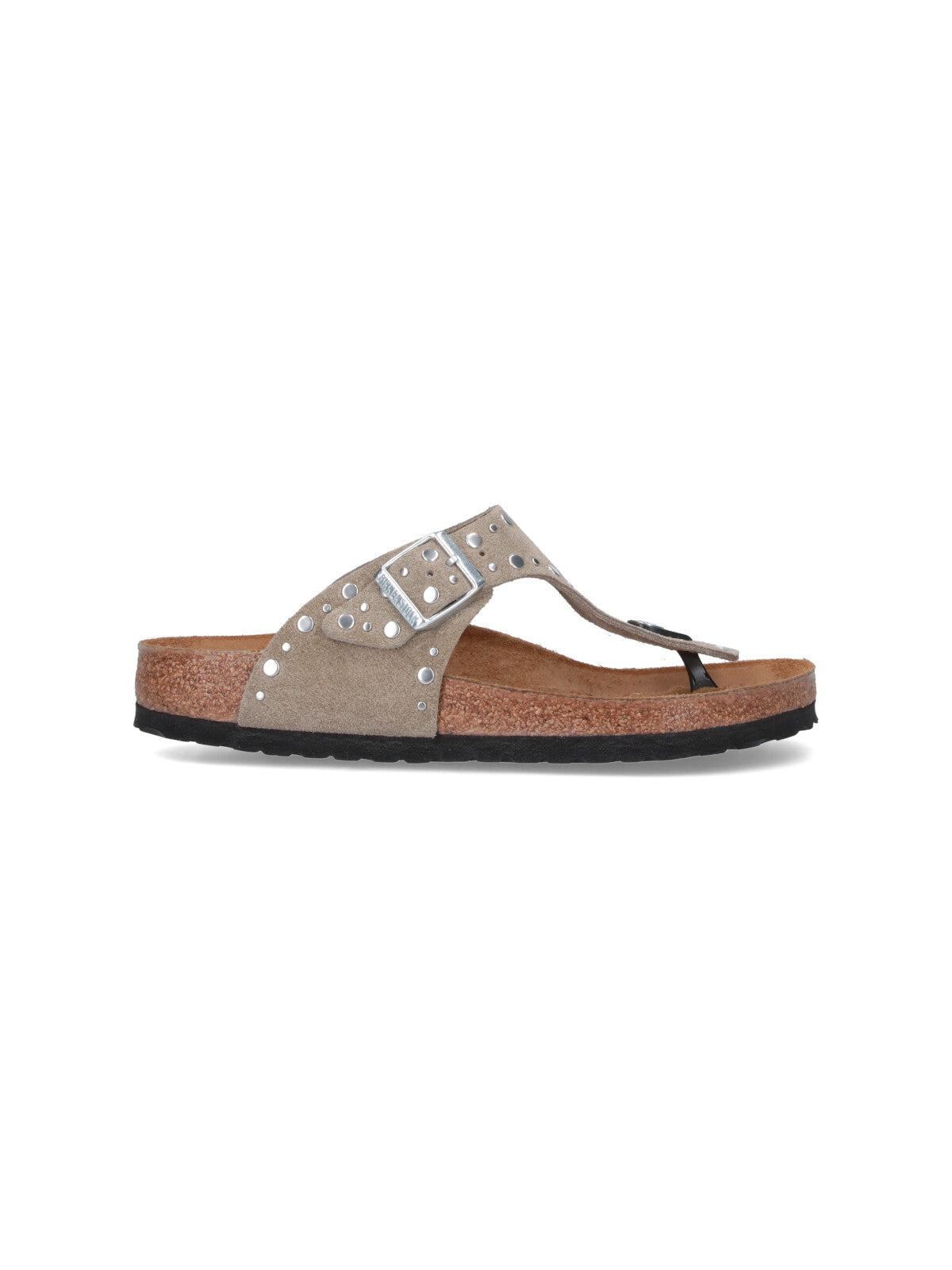Two-Strap Beige Sandals With Adjustable Buckles
