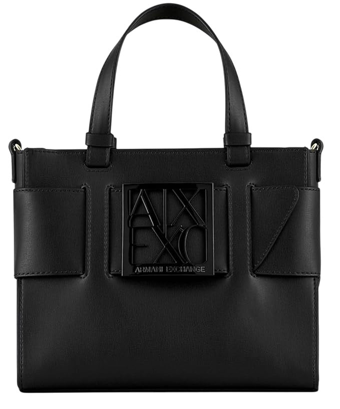 Structured Black Shoulder Bag With Removable Strap