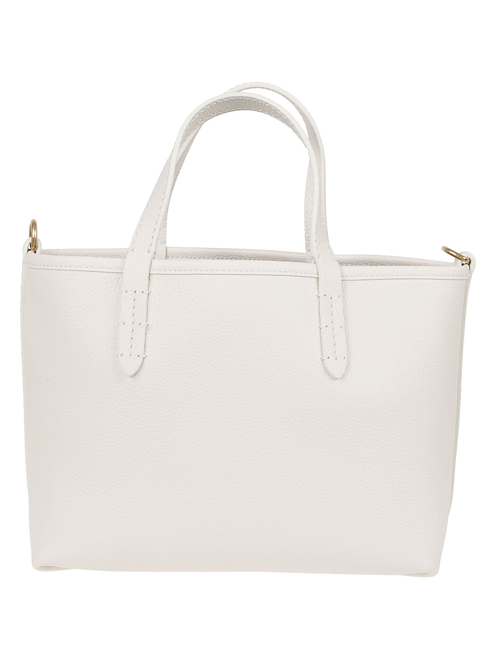 Reversible Handheld Bag in Textured Calf Grain Leather