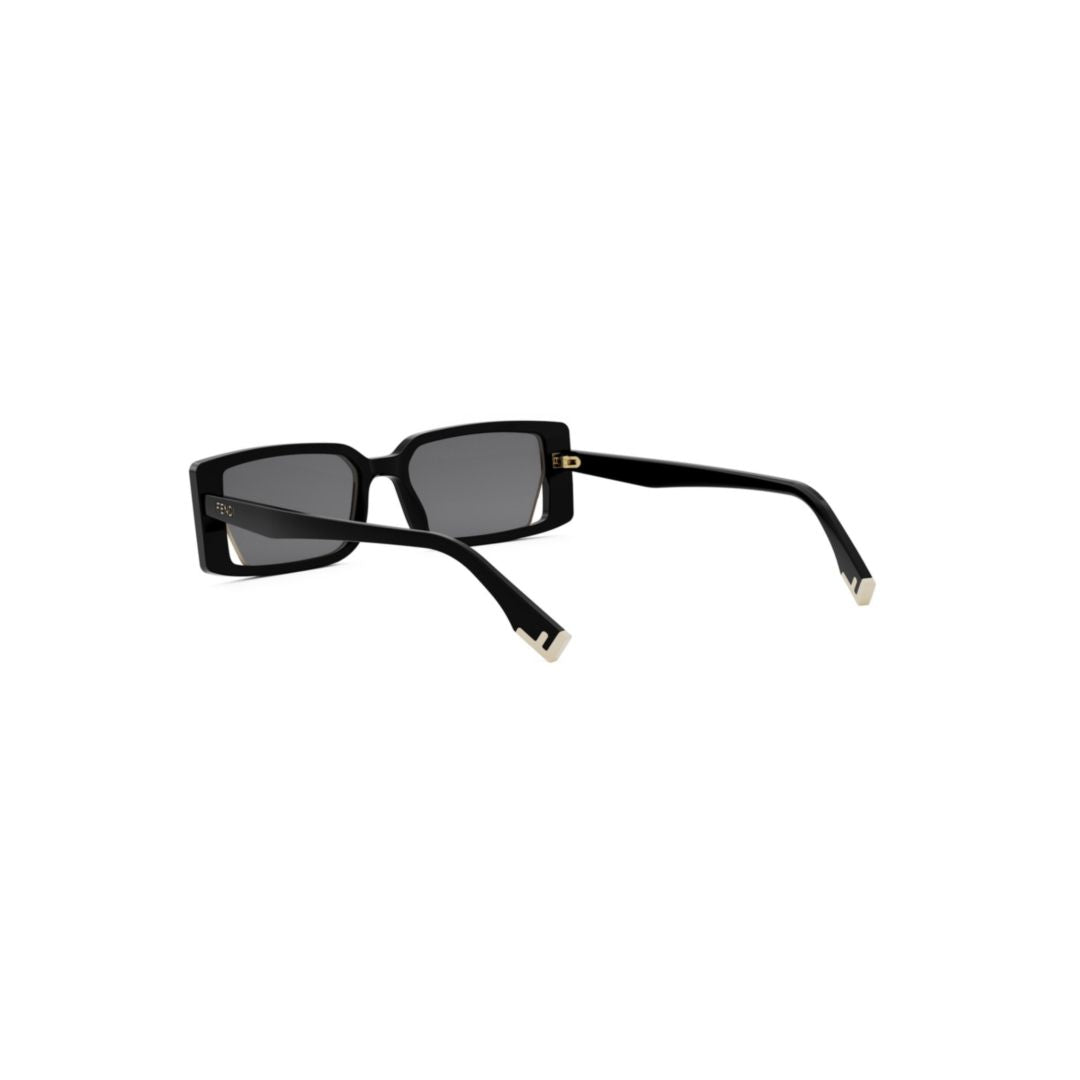 Fe40164i Rectangular Black Acetate Sunglasses