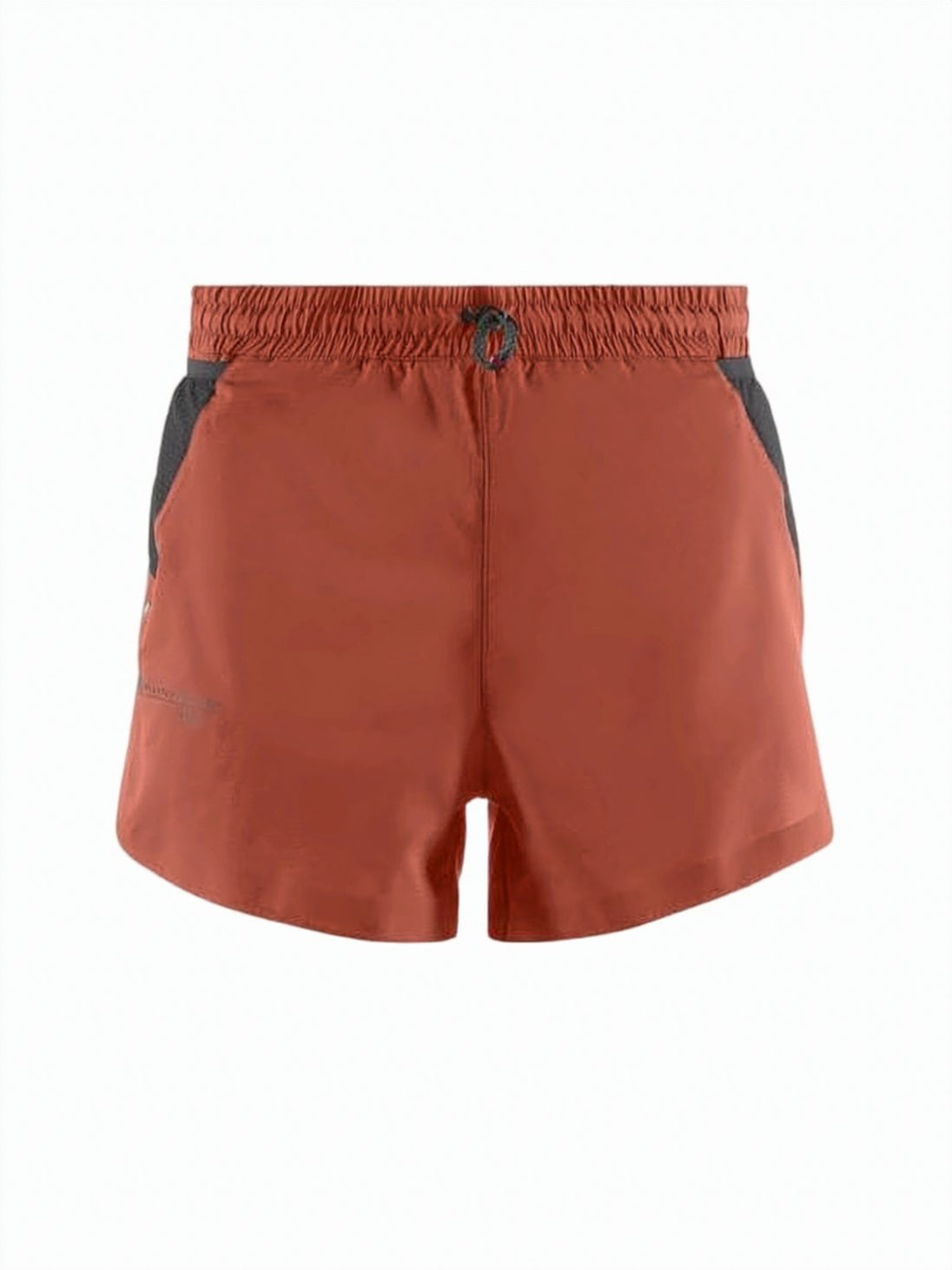 Streamlined Orange Shorts with Drawstring Waistband